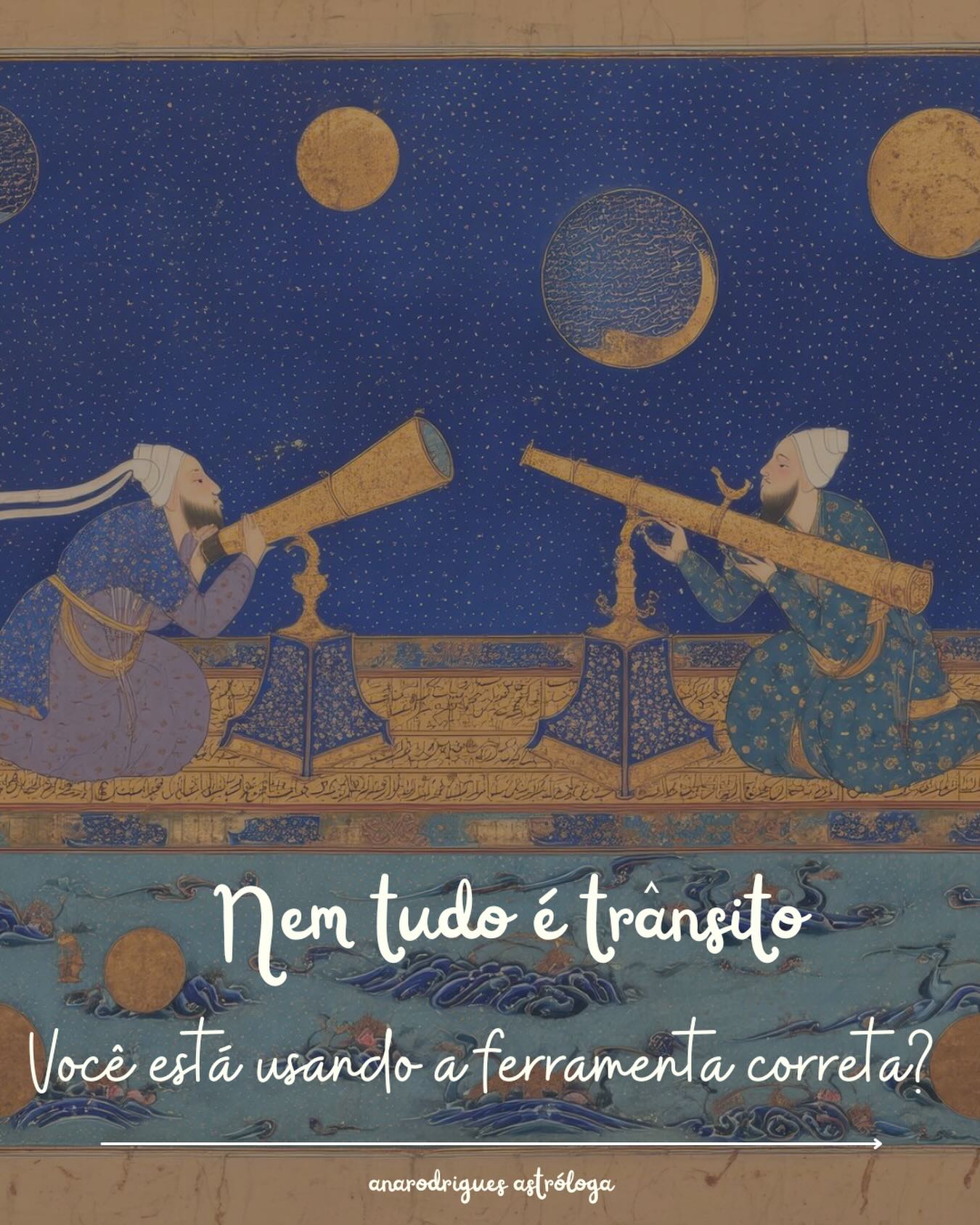 Se você acha que o ingresso de um planeta ou o movimento retrógrado resolve ou cria todos os seus problemas astrológicos, precisamos conversar. 

Na Astrologia Clássica, a precisão vem do uso correto da técnica. Misturar os ramos é como tentar consertar um relógio com uma marreta.

Entenda de uma vez por todas as ferramentas de cada ramo:

1. Astrologia Natal (O DNA do Indivíduo)
Aqui o foco é a promessa de vida. Não adianta olhar o trânsito de hoje se ele não ressoa com a sua estrutura.

Ferramentas: Mapa Natal, Revoluções (Solar e Lunar), Firdaria, Profecções, Aphesis dos Lotes, Direções e Distribuições, Decênios.

A Realidade: Trânsitos diários têm pouca relevância aqui, a menos que ativem um ponto vital ou um cronocrator (senhor do tempo) do momento.

2. Astrologia Horária (A Resposta do Céu)
A arte de interpretar o céu no exato momento em que uma pergunta nasce.

Ferramentas: O mapa do momento da pergunta.
A Realidade: Aqui, sim, o “trânsito” imediato é o protagonista absoluto.

3. Astrologia Eletiva (A Escolha do Momento)
A busca pelo céu ideal para iniciar algo.

Ferramentas: Trânsitos e cartas abertas para identificar as melhores posições por casa e dignidade.

A Realidade: É o uso estratégico do tempo presente para semear o futuro.

4. Astrologia Mundial (O Destino das Nações)
O ramo mais complexo, que estuda grandes ciclos e eventos coletivos.

Ferramentas: Ingressos do Sol em Áries (a verdadeira Revolução Anual do Mundo), conjunções Júpiter-Saturno e Marte-Saturno, lunações e eclipses.

A Realidade: O trânsito do dia a dia é ruído de fundo para a história do mundo. O que importa são os grandes encontros planetários.
________________________________________
Historicamente, quando os antigos falavam em “trânsitos”, eles se referiam às Revoluções. Hoje, banalizou-se o uso dos trânsitos diários como se fossem a resposta para tudo. Há dificuldade em conseguir separar o clima geral das promessas pessoais.

Devemos ter menos ansiedade com o céu de hoje, mais estudo das técnicas que realmente movem os ponteiros da vida.

#astrologia #astrologiaclassica #anarodrigues_astrologa #astrologiatradicional